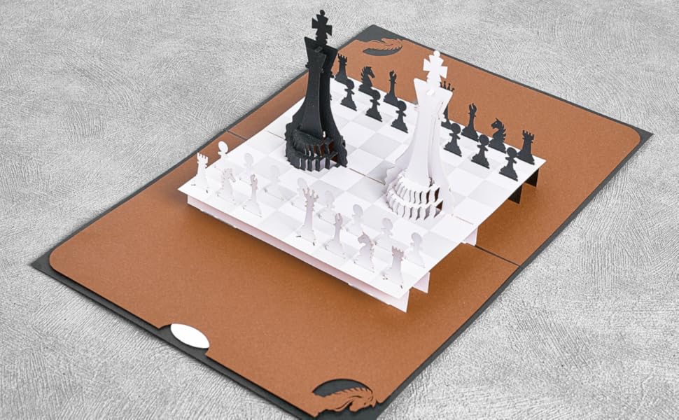 chess birthday card, chess gift, chess lover card, chess player gift, chess card for men