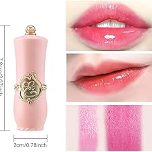 6PCS Transparente Farbänderung Lippenbalsam Feuchtigkeitscreme Rosa Kristallgelee Blumen Make-up