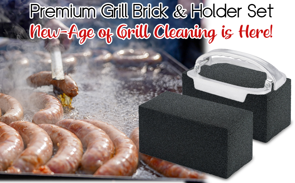 Grill Brick Grill Cleaning Kit Includes 4 Durable Grill