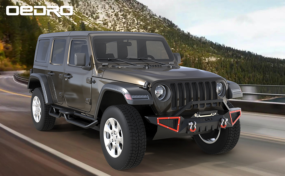 OEDRO® Front Bumper for 20182021 Jeep Wrangler JL & Unlimited JLU (2/4
