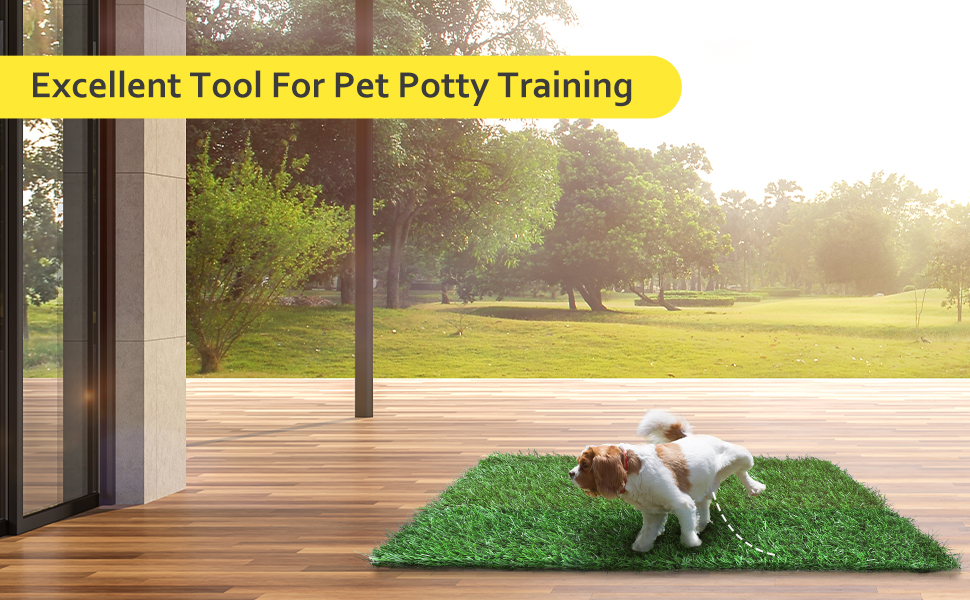 Dog Grass Pad, 2Pack Portable Grass Pee Pads for Dogs Washable