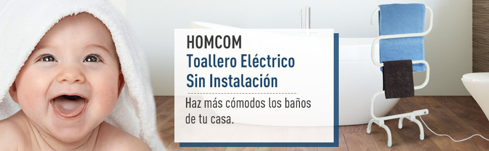HOMCOM Toallero Eléctrico para Baño Radiador Calentador ...