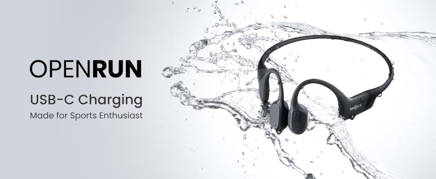 【極美品】Shokz Open Run USB-C Amazon.com: SHOKZ OpenRun with USB-C Charging - Open-Ear