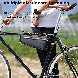 Amazon.co.jp: 小型自転車フレームバッグ、自転車フレーム収納