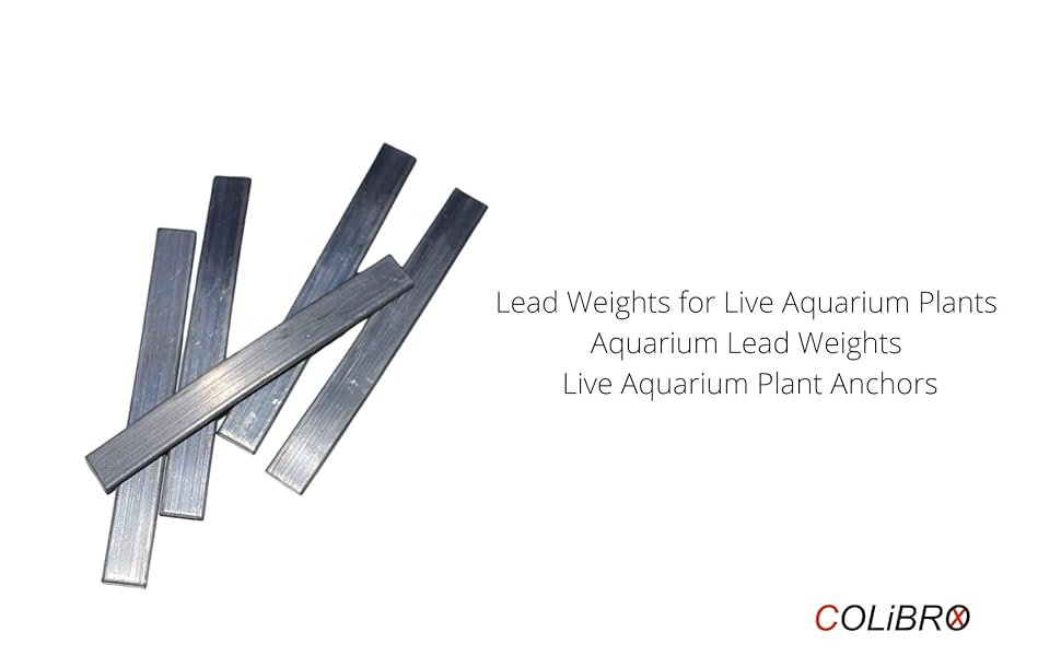 COLIBROX Lead Weights 10 Pack for Live Aquarium Plants 1/4