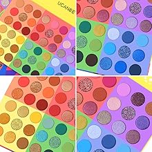 Splashy Candies Lidschatten-Palette 54 Farben Metallic Shimmer Matte Hochpigmentiertes Lidschatten