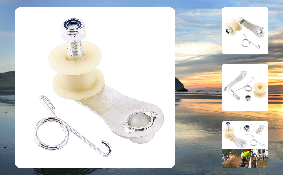 Motorcycle Chain Tensioner Aluminum Chain Universal Motorcycle Chain Adjuster Automatic Elastic Adjustment Chain Guide Gear I.1003070077