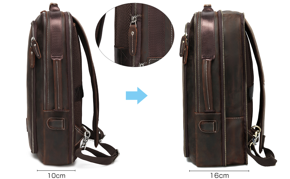 Amazon.co.jp: [Lannsyne] リュック メンズ 本革 2way バック