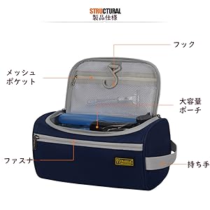 収納ポーチ 化粧ポーチ 男女通用 大容量 化粧品収納 小物入れ 機能的 防水 高級感 おしゃれ 収納鞄 バック 携帯収納 通勤 釣り 旅行 キャンプ 出張