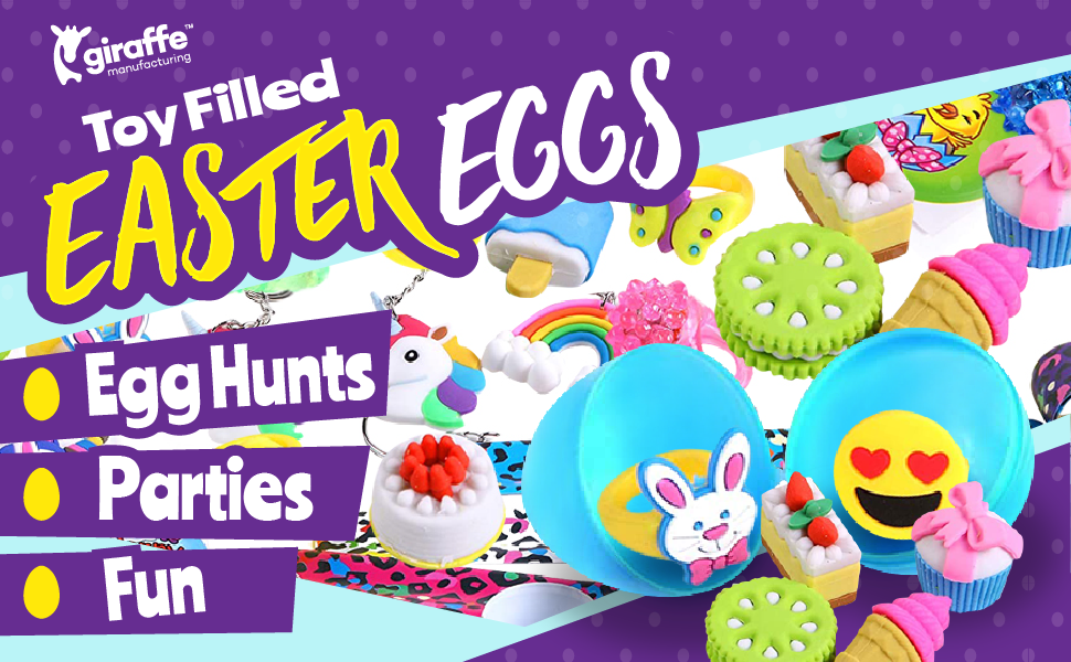 Giraffe Premium Prefilled Eggs for Kids Fun Filled Bulk