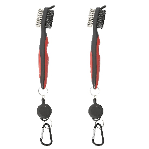 NovelBee 2 Pack of Telescopic Golf Ball Retriever with Automatic Locking Scoop and Cleaning Brush