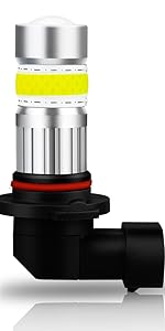 Alla Lighting Xtreme Super Bright 9140 H10 9145 COB-72 LED White Fog Light Bulb
