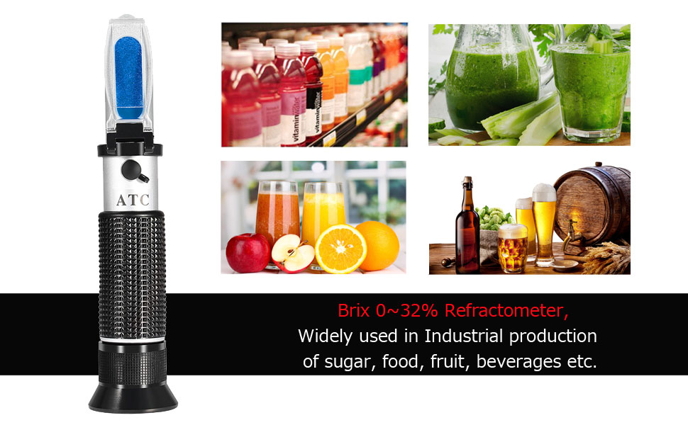 032 Brix Meter Refractometer,VResourcing Portable Hand Held Refractometer for Sugar Content