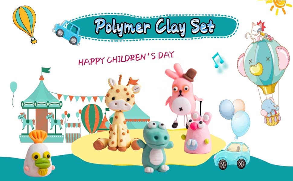 Amazon.com: TAVOLOZZA 60 Colors Polymer Clay Set, 1oz/Block