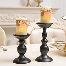 black candle holders for pillar