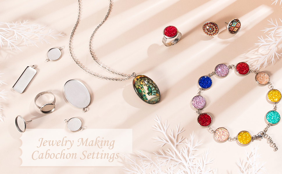 UNICRAFTALE 4 Sizes Stainless Steel Ring Base with