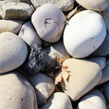 fake rock in rockbed