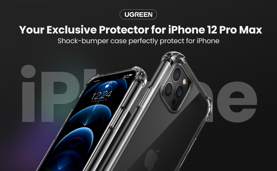 UGREEN Compatible for iPhone 12 Pro Max Clear Case 6.7 Inch Transparent