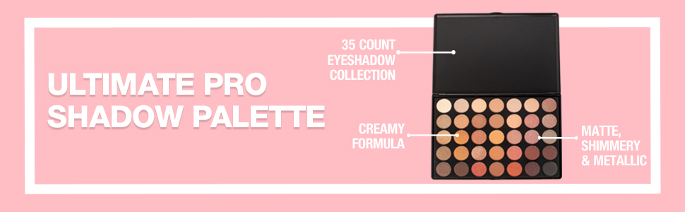 palette ultimate pro eyeshadow eye shadow collection matte shimmery metallic creamy formula 