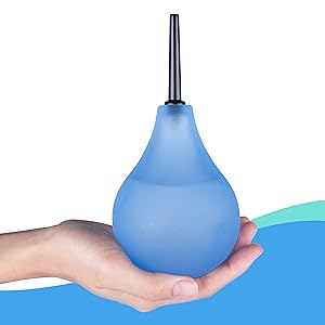 Clear Enema Bulb for Men and Women Enema Bulb Kit with 2 Nozzles BPA and Phthalates Free 