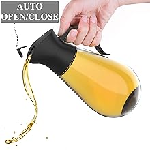 Brieftons Oil & Vinegar Dispensers - Lid closes and opens automatically
