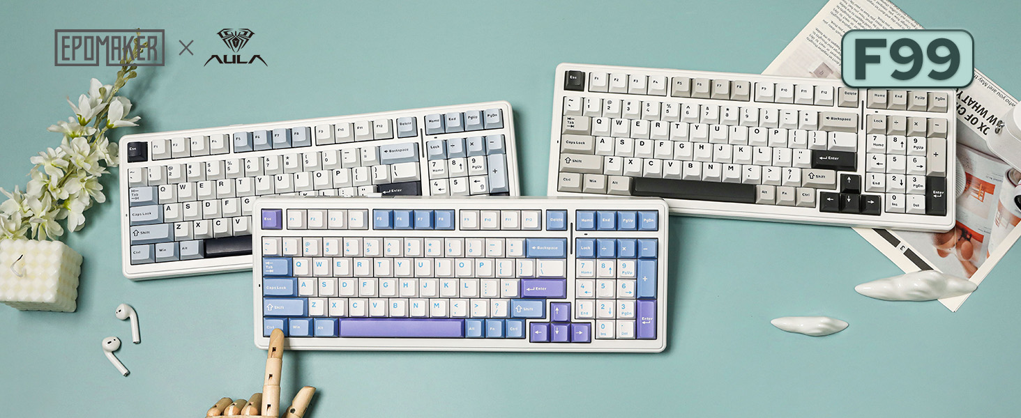 Amazon | EPOMAKER x AULA F99 ワイヤレス メカニカルキーボード