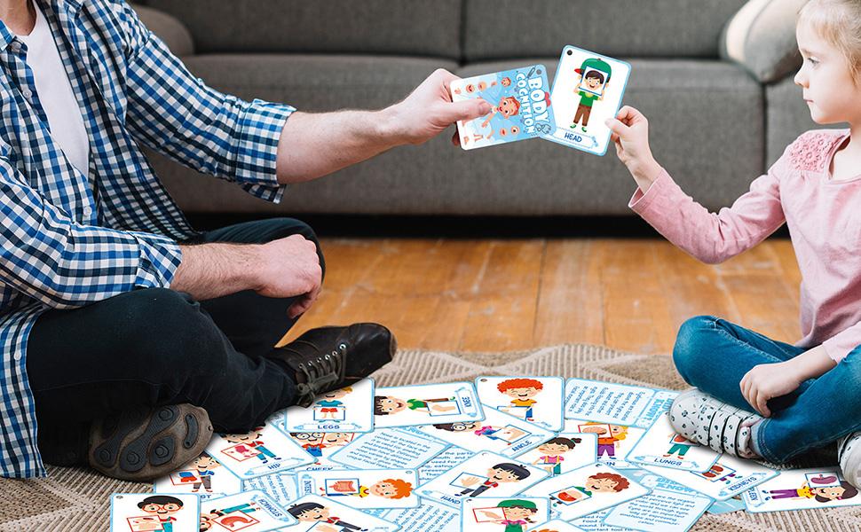 Kids Flash Cards Set - Flash Cards for Children Early Learning | Baby Flash Cards | Body Parts Flash Card | Learning Picture word Flash cards | Body Parts Learning Flash |