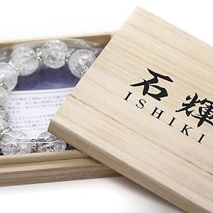 Amazon | [石輝] クラック水晶 20mm ブレスレット メンズ ギフト