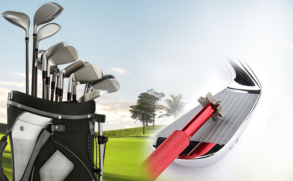 HIFROM Groove Sharpener with 6 Heads Golf Club Groove