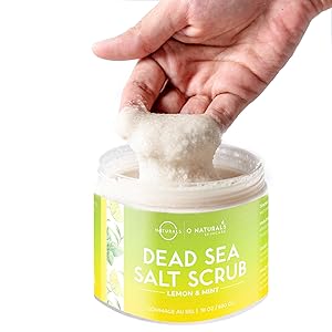 dead sea salt scrub, salt scrub for face, exfoliating body scrub, natural body scrub