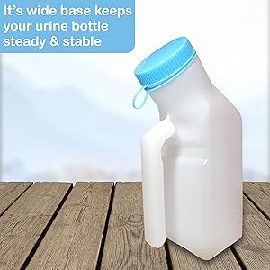 Glow in The Dark Spill Proof Urine Bottle for Men Screw Cap Plastic Pee Holder Portable Urinal