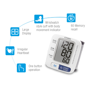 CITIZEN CHUD517 Digital Blood Pressure Monitor Wide range cuff from 22 to 42cm
