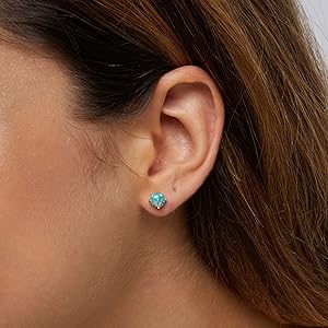 opal earrings silver