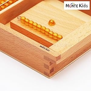 モンテッソーリ 教具 十進法 金ビーズ Amazon.co.jp: 【MONTE Kids】モンテッソーリ教具 - 十進法1
