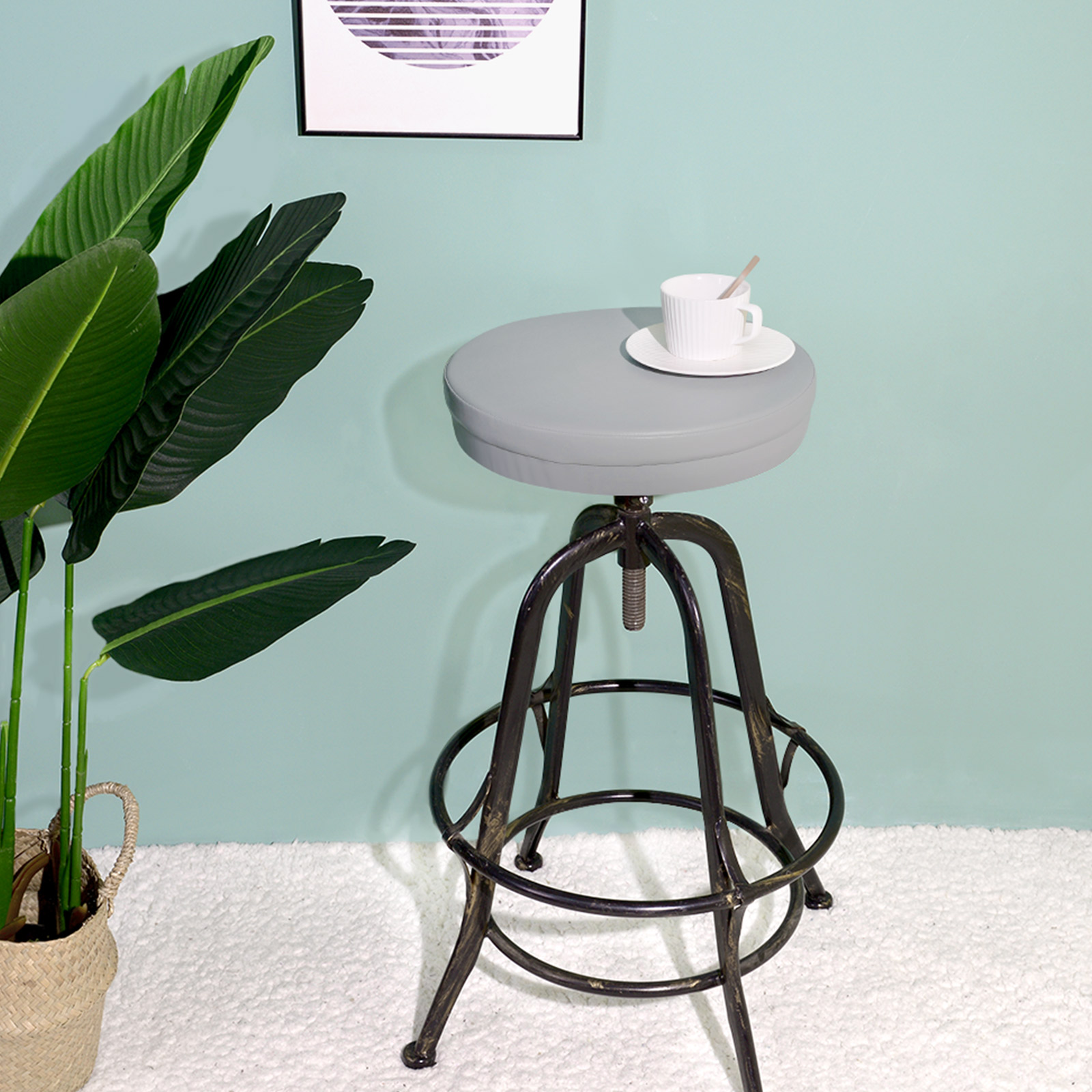 Shinnwa Round Stool Cushions with Elastic Waterproof