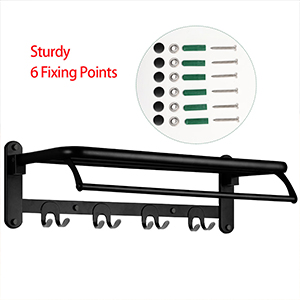sturdy towel shelf and bar