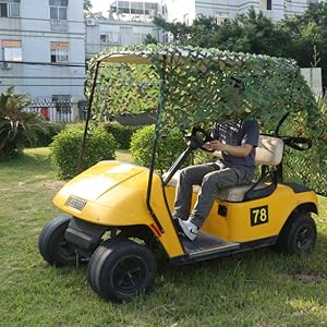  Golf Cart Cover Shade Military Camo Netting