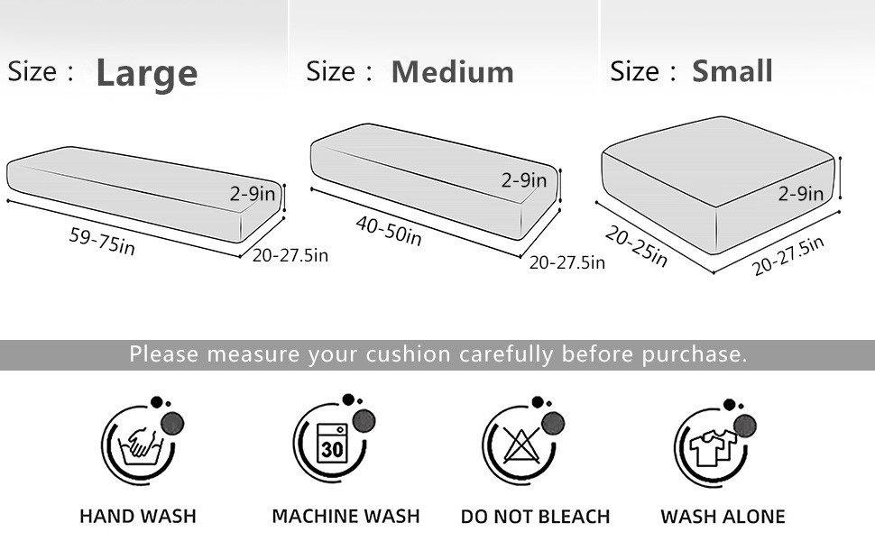 HDCAXKJ Stretch Couch Cushion Covers for Individual