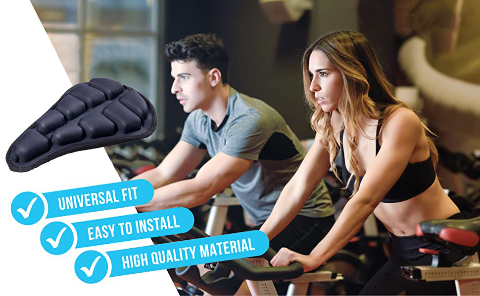 Bike Seat Cushion 3D Bicycle Seat Air Inflatable Bike Cover Soft and