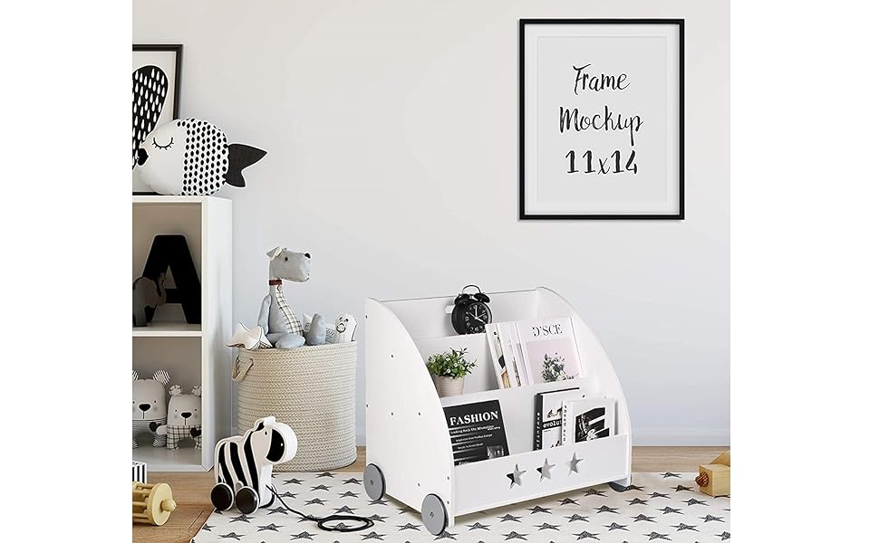 WOLTU Libreria Piccola Per Bambini Legno Scaffale Porta Giochi Organizzatore 11 Libreria Piccola Bambini