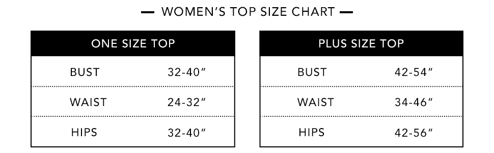 top size chart