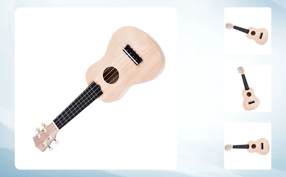 4 String Ukulele Set 21inch Basswood Build Ukulele Kit DIY Musical