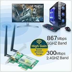 Amazon | ZYT 1200Mbps WiFi 無線LANカード【TELEC認証済（認証