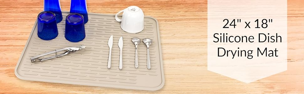 Silicone dish drying mat