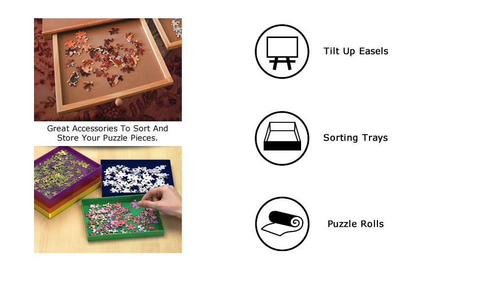 Bits and Pieces Wooden FoldAndGo Jigsaw TableCollapsible Jigsaw