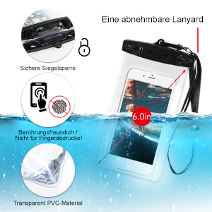 Lixada wasserdichte Tasche, 15 l, Rucksack, wasserdicht, Telefontasche, Rolltasche, Top, Trockentasche, für Kajaking, Angeln, Surfen, Schwimmen, Rafting 12 waterproog handphone bag