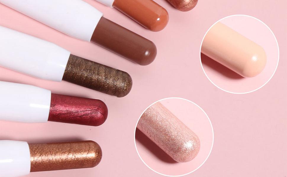 Eyeshadow Pencil,Sweatproof Double-end Cream Eyeshadow for Mature Skin - Blush Stick Crayon