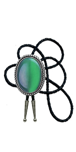 Bolo Tie With Emerald Stone Celtic Style