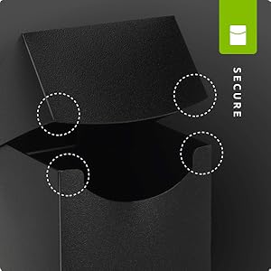 The self-securing lid ensures your cards stay within the deck box