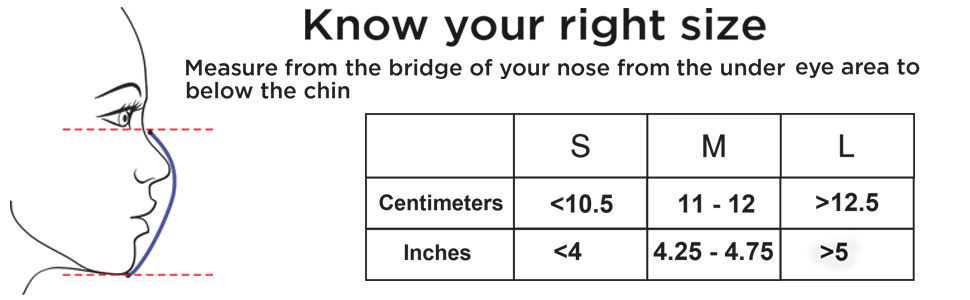 Enamor Mask Size Chart